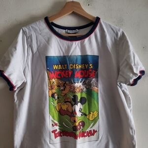 Zara Disney Mickey Mouse Women's . T-Shirt - White